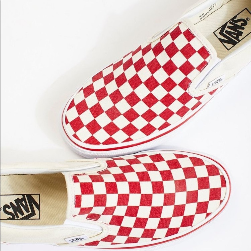 ❤️ VANS “Red Racing” CHECKERED SLIP-ON ❤️